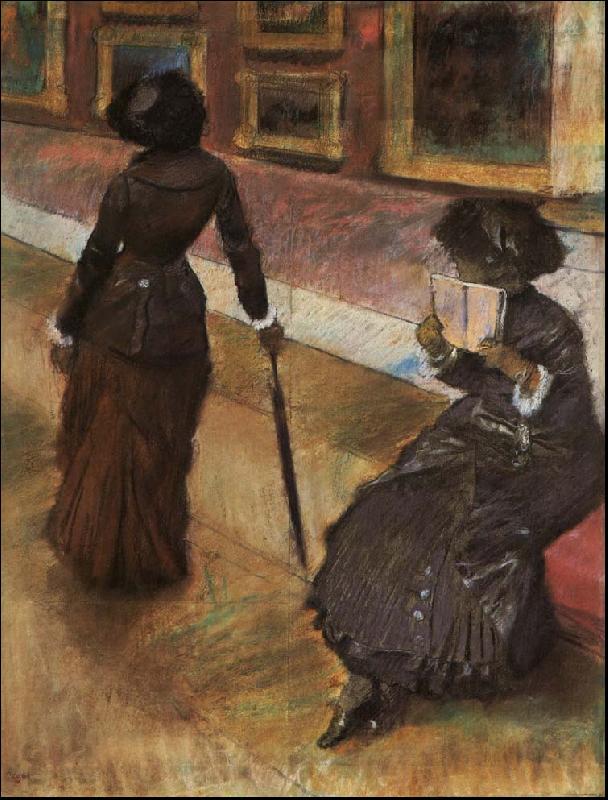 Edgar Degas Mary Cassatt at the Louvre Germany oil painting art